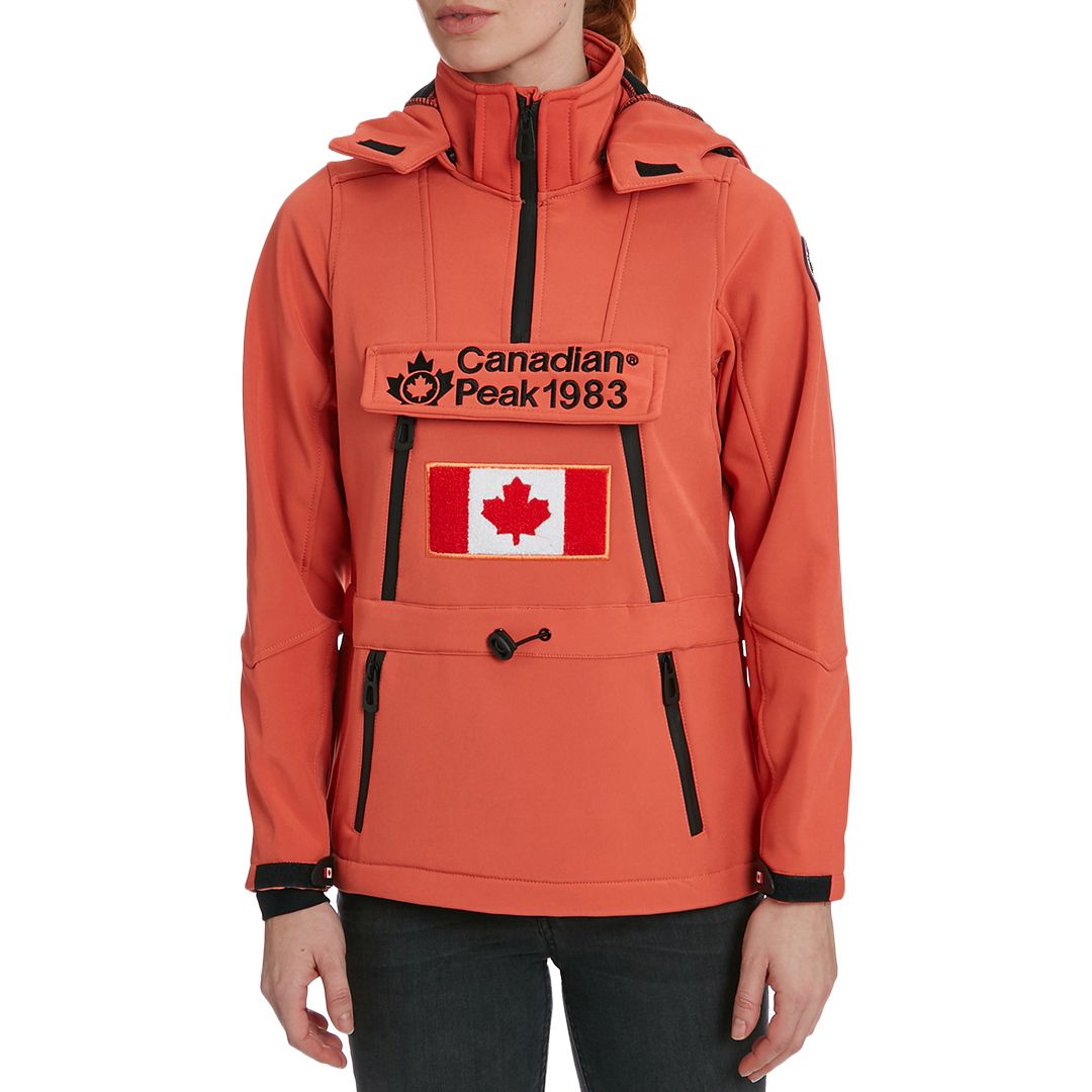 Canadian Peak Coral Softshell Half Zip Lightweight Jacket - BrandAlley