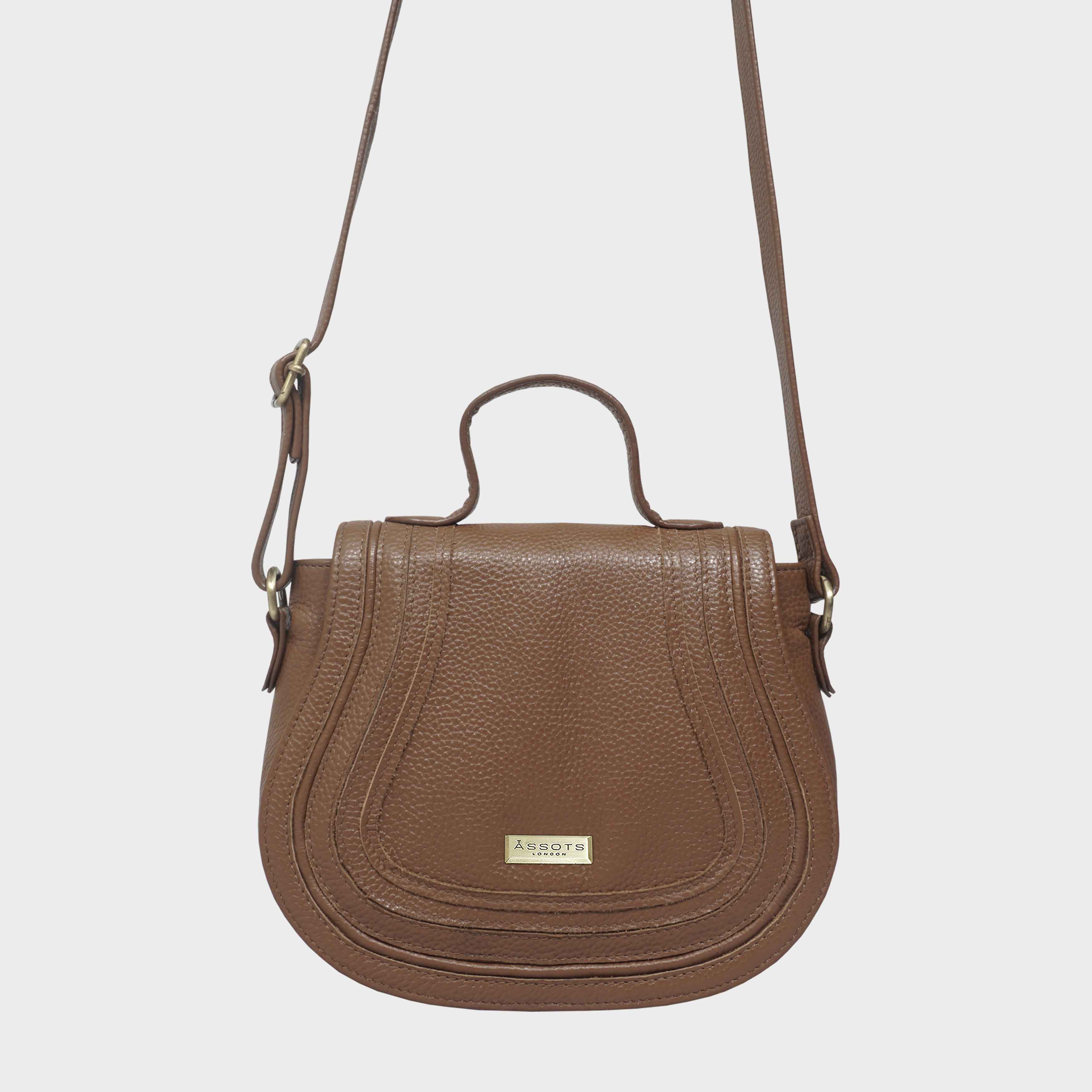 ‘CARMEL’ Real Leather Shoulder Crossbody Bag