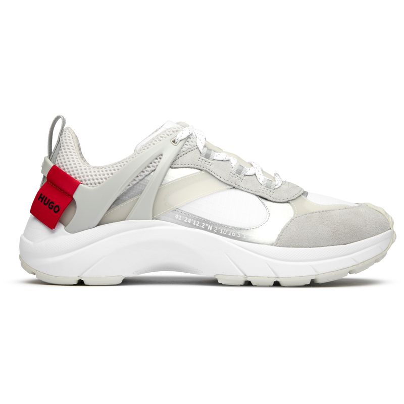 HUGO Men's   White Go 2 Trainers in Size 8, BrandAlley