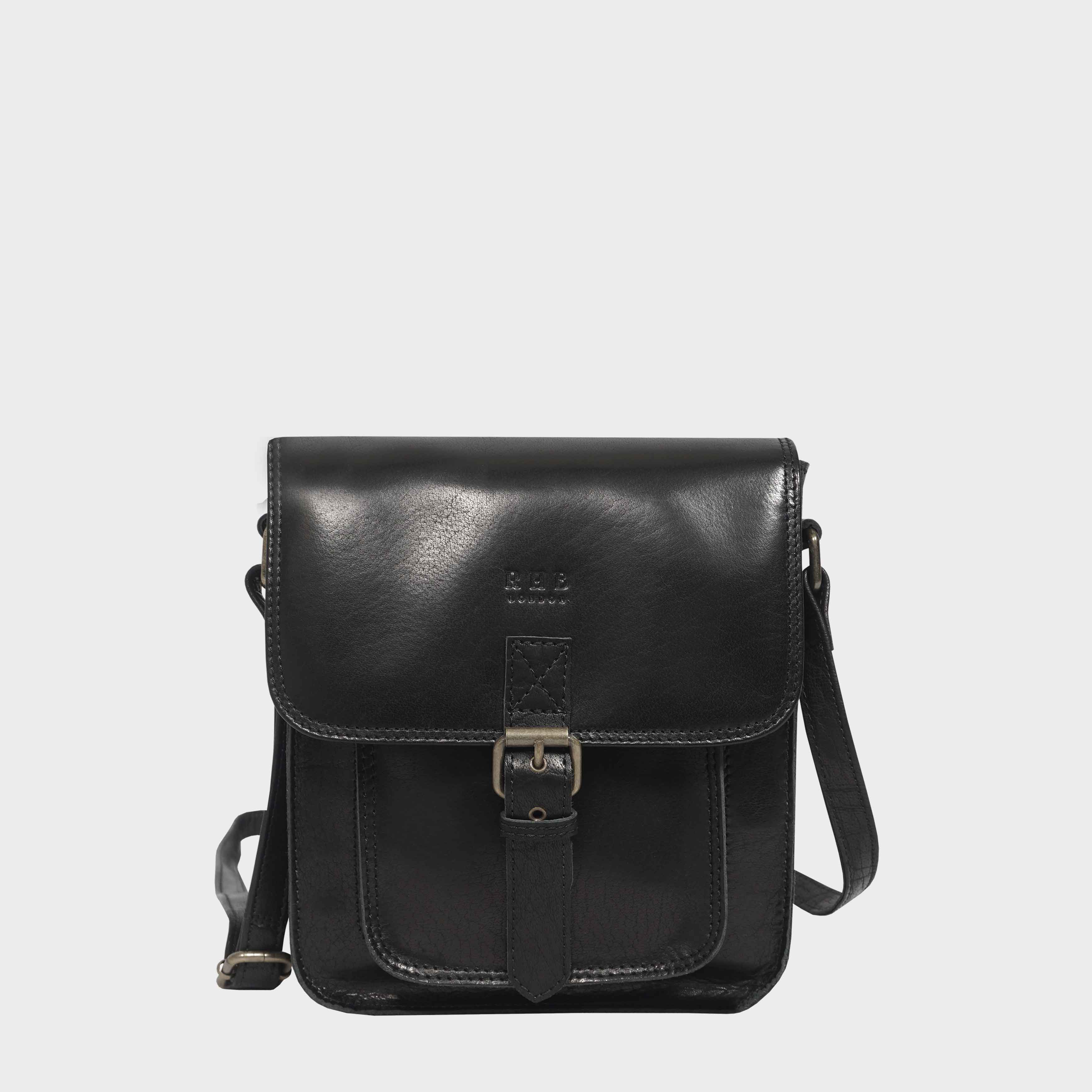 Real Hide Bags Women's   Black 'Carolyn' Real Leather Ipad Tablet Crossbody Bag , BrandAlley