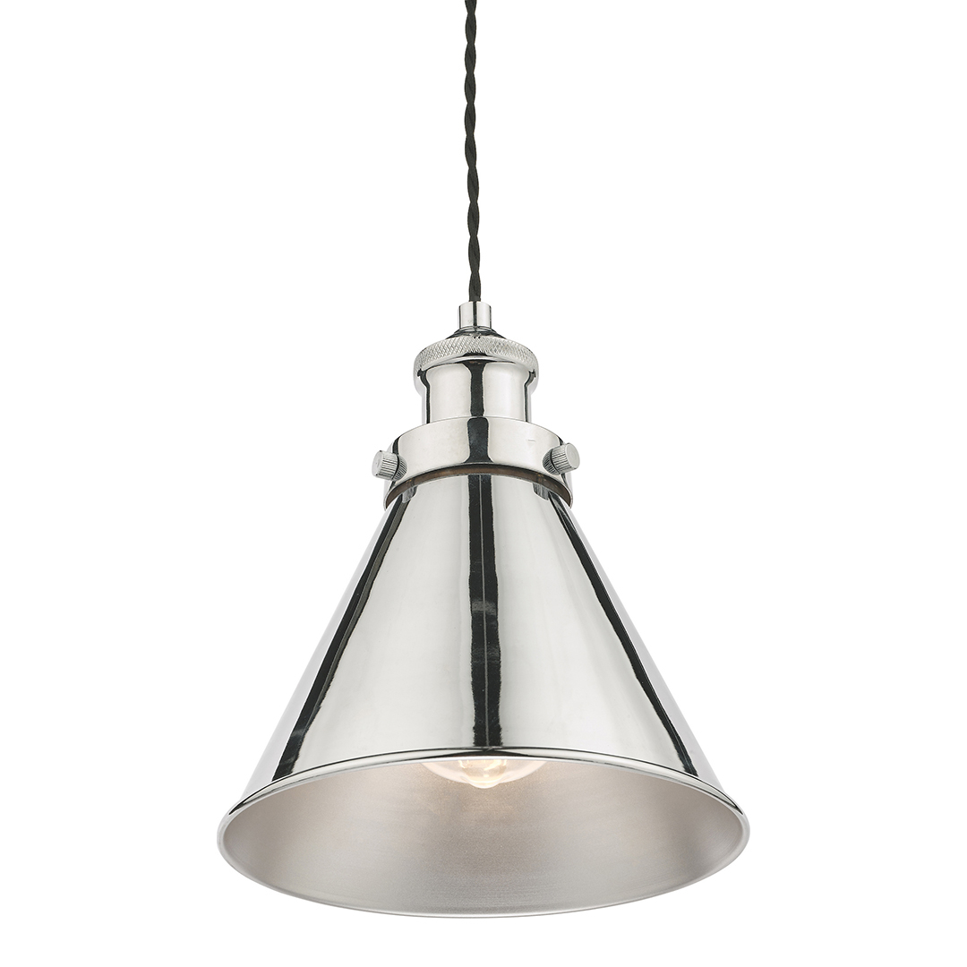 Laura Ashley   Rufus 1 Light Pendant Polished Chrome in Size 1, BrandAlley