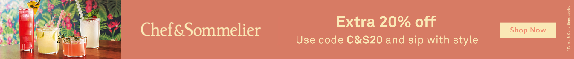 Chef & Sommelier - Extra 20% OFF