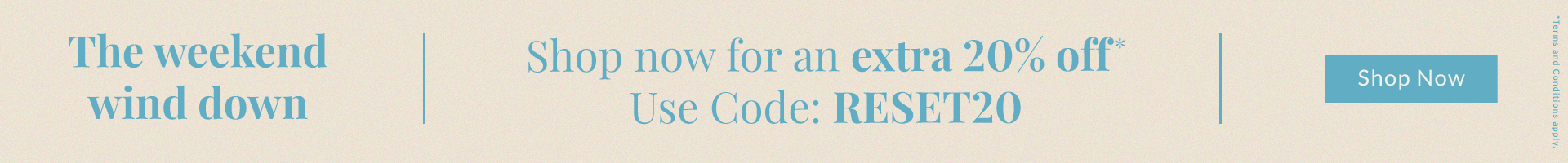 Sunday Reset: Extra 20% Off