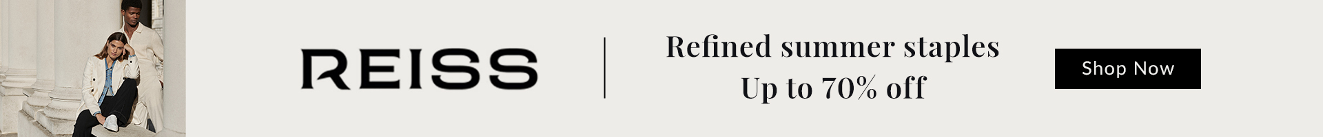 Refined summer staples - up to 70% off